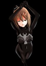 ass breasts claws female kirisamecalhoun marvel navel renko_usami symbiote thick_thighs touhou transformation venom venom_(marvel)