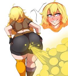 1girls big_ass fart fart_fetish farting female voluptuous x_(artist)