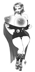 1girls big_lips bimbo bimbofication brain_drain breast_expansion breasts dc dc_comics high_heels huge_breasts hypnosis meshpet nipples rachel_roth raven_(dc) spiral_eyes teen_titans thick_thighs