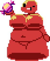 blobulon blobulord breasts candy chubby enter_the_gungeon female holding idioticmuffin pixel_art slime slime_girl tagme