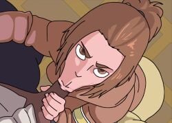 :>= angry angry_dragon angry_fellatio animated attack_on_titan big_ass blowjob blowjob_face brown_eyes brown_hair cock_hungry cock_worship d-art dark-skinned_male deep_blowjob deepthroat eldian_armband eye_contact fellatio gabi_braun gif hand_on_penis interracial military_uniform onyankopon oral pale-skinned_female ponytail pov shingeki_no_kyojin teenager tied_hair tile_floor uniform