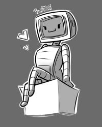 darkfody enter_the_gungeon eyelashes female genderswap_(mtf) heart redfody_(artist) robot rule_63 sitting smile tagme the_robot_(enter_the_gungeon)