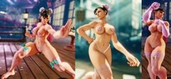 1girls 3d abs big_breasts bikini bridges cameltoe capcom chun-li female female_only fishnets gatoradepanda hair_bun muscular nakikawa nipple_bulge nipple_covers posing solo street_fighter street_fighter_v string_bikini thick_thighs thong tights wide_hips