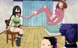 black_hair bondage brown_hair chair_bondage hitoshi_shinso mind_control minoru_mineta my_hero_academia ochako_uraraka pikname45 tied tsuyu_asui