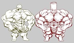 2boys buff bulge bullet_kin enter_the_gungeon gay hyper_muscles muscle ripped rusfish tagme thong veteran_bullet_kin