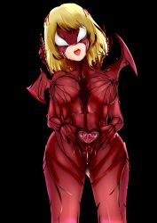 ass breasts carnage_(marvel) claws female kirisamecalhoun maribel_hearn marvel navel pussy symbiote takeover thick_thighs touhou transformation