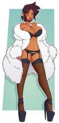 1girls bimbo bimbo_prostitute bimbofication coat female fur_coat garter_belt garter_straps heart-shaped_pupils high_heels large_ass large_breasts lingerie luz_noceda melanin navel platform_heels prostitute prostitution stiletto_heels straight_hair the_owl_house thick_lips thick_thighs very_high_heels whore_eyes wide_hips wrenzephyr2