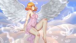 1girls afterlife aria_goodhalo bra lucasarts no_panties solo