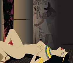 1girls ancient_egypt breasts female_only history nefertiti open_toe_shoes tagme tattoo