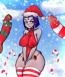 big_breasts big_penis christmas dc dc_comics rachel_roth raven_(dc) teen_titans thekillerdumb