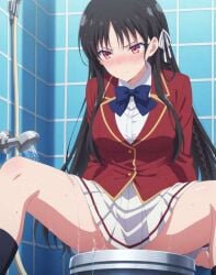 boobs classroom_of_the_elite cute horikita_suzune legs legs_apart ntr sex sexy student uniform