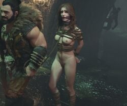 3d 3d_(artwork) arms_behind_back bondage bound cleave_gag collar collared_female damsel_in_distress daz3d daz_studio distress forced_exposure forced_march gagged insomniac_games kraven_the_hunter leashed_female marvel marvel_comics mary_jane_watson naked naked_female nude nude_female peril redhead rope_bondage rope_leash sewer spider-man spider-man_(series) spider-man_2_(ps5) tied_arms tied_up wolfguybynight