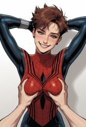 1girls ai_generated female male marvel mayday_parker spider-girl spider-man_(series) superhero superheroine tagme