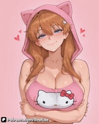 1girl 1girls ai_generated asuka_langley_sohryu bangs blue_eyes breasts breasts, camel_toe cameltoe cleavage clothed clothed_female curvy curvy_figure evekiss female female_focus female_only focus fringe fully_clothed ginger ginger_hair hair_ornament hello_kitty large_breasts light_skin long_hair neon_genesis_evangelion nipples nipples_covered nipples_visible_through_clothing orange_hair posing pussy red_hair sfw solo solo_female solo_focus teeth thick_thighs thighs tight_clothes tight_clothing uncensored very_long_hair wide_hips