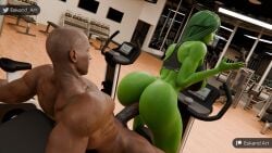 1boy 1boy1girl 1girls 3d big_ass big_breasts big_thighs bigger_female breasts curvaceous curvy curvy_figure eskandart female green-haired_female green-skinned_female green_body green_hair green_skin gym hips huge_ass huge_breasts huge_thighs hulk_(series) jennifer_walters large_ass large_breasts large_thighs larger_female macro male male/female marvel marvel_comics mature mature_female mini_giantess sex she-hulk shorter_male slim_waist smaller_male straight tall tall_female tall_girl taller_female taller_girl thick thick_hips thick_legs thick_thighs thighs voluptuous waist wide_hips workout workout_sex