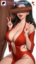 1boy 1girl 1girls 2026 ai_generated artist_name black_nails blue_nails boobs breasts bust chest cleavage clothed_female_nude_male cock covered_nipples dark-skinned_male dark_skin dick electroworld erection green_hair green_nails hetero hi_res high_quality high_resolution highres interracial kaileena long_fingernails long_hair nail_polish nude patreon patreon_username penis penis_on_face pink_nails prince_of_persia prince_of_persia_warrior_within pubic_hair purple_nails red_nails solo_focus stable_diffusion tits tongue tongue_out trembling twitching_penis uncensored v watermark