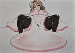 belly belly_bulge belly_inflation bready_(nikke) goddess_of_victory:_nikke hyper_belly meat_wall_(body_type) thegreatday_(artist)