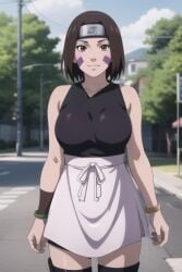 1girls aged_up big_boobs big_breasts boobs breasts brown_hair brown_hair_female brunette brunette_female brunette_hair clothed clothed_female female female_focus female_only large_boobs large_breasts light-skinned_female light_skin naruto naruto_(series) naruto_shippuden nohara_rin solo solo_female solo_focus