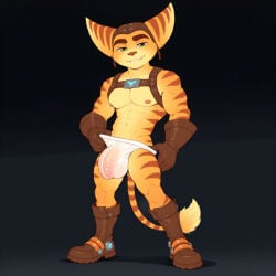 1boy 2025 ai_generated bulge gay male male_only promagentis ratchet_(ratchet_and_clank) ratchet_and_clank solo tagme video_games yaoi