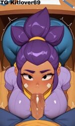 ai_generated big_breasts brawl_stars dick shelly_(brawl_stars) sucking_penis