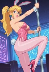 1girls ai_generated blonde_female blonde_hair bunny_ears bunny_girl bunnysuit mario_(series) nintendo princess_peach royalty tagme