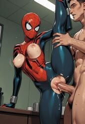 1girls ai_generated female male marvel mayday_parker spider-girl spider-man_(series) superhero superheroine tagme