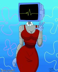 dress jose_yvgpi8 josetolleres2 karen_plankton red_dress spongebob_squarepants tagme