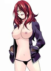 big_breasts breasts female female_only kobayashi_rindou nude red_hair school_uniform shokugeki_no_souma