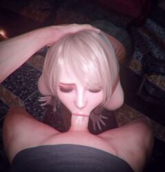 1boy 1girls 3d 3d_animation animated ashley_graham ashley_graham_(ella_freya) blonde_female blonde_hair blowjob checkpik cum cum_on_face cumshot cumshot_on_face fellatio female lerico213 light-skinned_female light-skinned_male light_skin male oral oral_penetration oral_sex pixiewillow resident_evil resident_evil_4_remake sound sound_effects tagme video