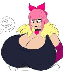 big_breasts brawl_stars melodie_(brawl_stars) momiji_(artist) pink_hair you
