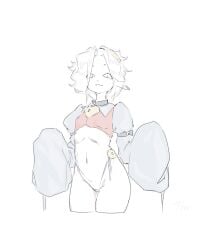 brawl_stars colette_(brawl_stars) long_sleeves panties smile tvar white_background white_hair