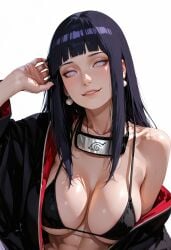 1girls ai_generated akatsuki_(naruto) female female_only hyuuga_hinata long_hair naruto naruto_(series) naruto_shippuden solo solo_female tagme