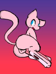 1boy anthro legendary_pokemon male male_focus male_only mew nintendo pokémon_(species) pokemon pokemon_(species) solo solo_male somnamg straight_hair video_games