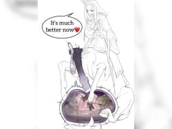 1futa balls centaur centaur_futa churning cock_vore cum cum_digestion digestion ejaculation female futa_on_female futataur horsecock horsecock_futa horsecock_futanari huge_balls inside_balls sound tagme video vore x-ray