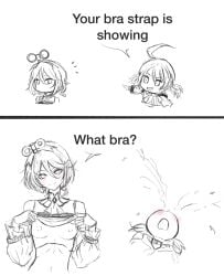 ahoge blush cecilia_immergreen flat_chest gigi_murin hololive hololive_english joints lifting_shirt nose_bleed trend
