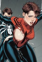 1girls ai_generated female male marvel mayday_parker spider-girl spider-man_(series) superhero superheroine tagme