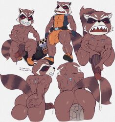 anal anal_sex anthro balls boner bulge cum erection furry gay grab_the_butt guardians_of_the_galaxy inkgoat male male_only marvel multiple_poses orgasm penis precum raccoon rocket_raccoon sex solo solo_male veiny_penis