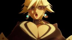 2d animated basquash! bouncing_breasts breast_hold breast_squeeze haruka_gracia huge_breasts no_sound sunglasses tinted_eyewear video