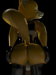 absurd_res anthro bottomless clothed clothing fox_mccloud hi_res latex male nintendo rubber solo star_fox themeshow101 video_games