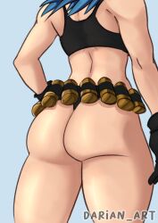 1girls ass bubble_butt darian_art female female_only king_of_fighters king_of_fighters_xiii leona_heidern rear_view snk solo tagme thong