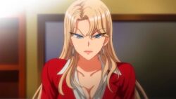 angry angry_face anime_screencap blonde_hair bunnywalker female female_only glaring glaring_at_viewer kurashiki_reika mature_female milf mother ova saimin_seishidou screencap screenshot solo t-rex_(animation_studio) tagme