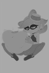 big_belly inkling marie_(splatoon) notboogie same_size_vore solo splatoon stomach_bulge stomach_deformation theboogie vore