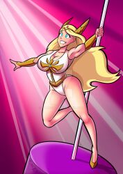 1girls 2020 2020s adora armor artist_name blonde_female blonde_hair blue_eyes bracer brainwashing breasts cleavage damsel_in_distress defeated defeated_heroine drool drooling female female_focus female_only femsub gold_heels gold_high_heels happy_trance hi_res high_heels hourglass_figure hypnosis hypnotic_eyes jpeg large_breasts leotard long_hair looking_up mind_control muscles muscular muscular_female planz34 platinum_blonde_hair pole pole_dancing she-ra she-ra_and_the_princesses_of_power smile smooth_skin solo solo_female stage stripper stripper_pole submissive submissive_and_breedable thick_thighs thin_waist tiara watermark white_leotard wide_hips