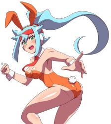 ashe_(megaman_zx) bunnysuit mega_man mega_man_x_dive mega_man_zx_advent noburockman tagme