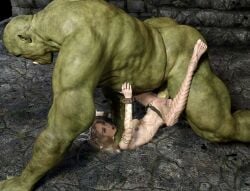 3d anal blonde_hair bondage bound bound_wrists captured chains choking crying defeated elf female forced male monster nipples orc original_character pain pierced_nipples piercing princess pussy rape scared screaming size_difference small_breasts stomach_bulge that3dartist unwilling virgin