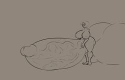 animated breasts dickgirl ejaculation excessive_cum futanari huge_balls huge_cock huge_testicles hyper masturbation mijora namizuma pearl_(steven_universe) penis steven_universe tagme