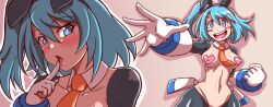 1girls big_breasts breasts bunnysuit female mega_man mega_man_x mega_man_x_dive noburockman pasties pink_heart_pasties pink_pasties reverse_bunnysuit rico_(mega_man) tagme