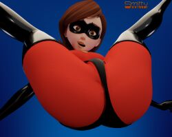 3d 3d_(artwork) arm_gloves ass blender brown_eyes brown_hair covered_pussy disney domino_mask elastigirl female gloves helen_parr legs legs_apart legs_up looking_at_viewer milf pixar red_suit smitty34 smooth_skin suit superheroine tagme the_incredibles thick_thighs thighhighs thighs