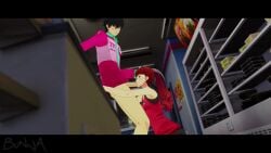 3d akira_kurusu animated blowjob bunnxarts fellatio female hi_res highres kasumi_yoshizawa no_sound oral oral_sex pale-skinned_female pale-skinned_male pale_skin persona persona_5 persona_5_royal ren_amamiya sumire_yoshizawa tagme video