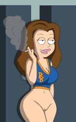 american_dad bottomless cheerleader_uniform creek_12 innie_pussy lisa_silver locker_room no_panties pussy wide_hips